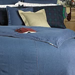Ralph Lauren twin denim button up duvet with matching curtains